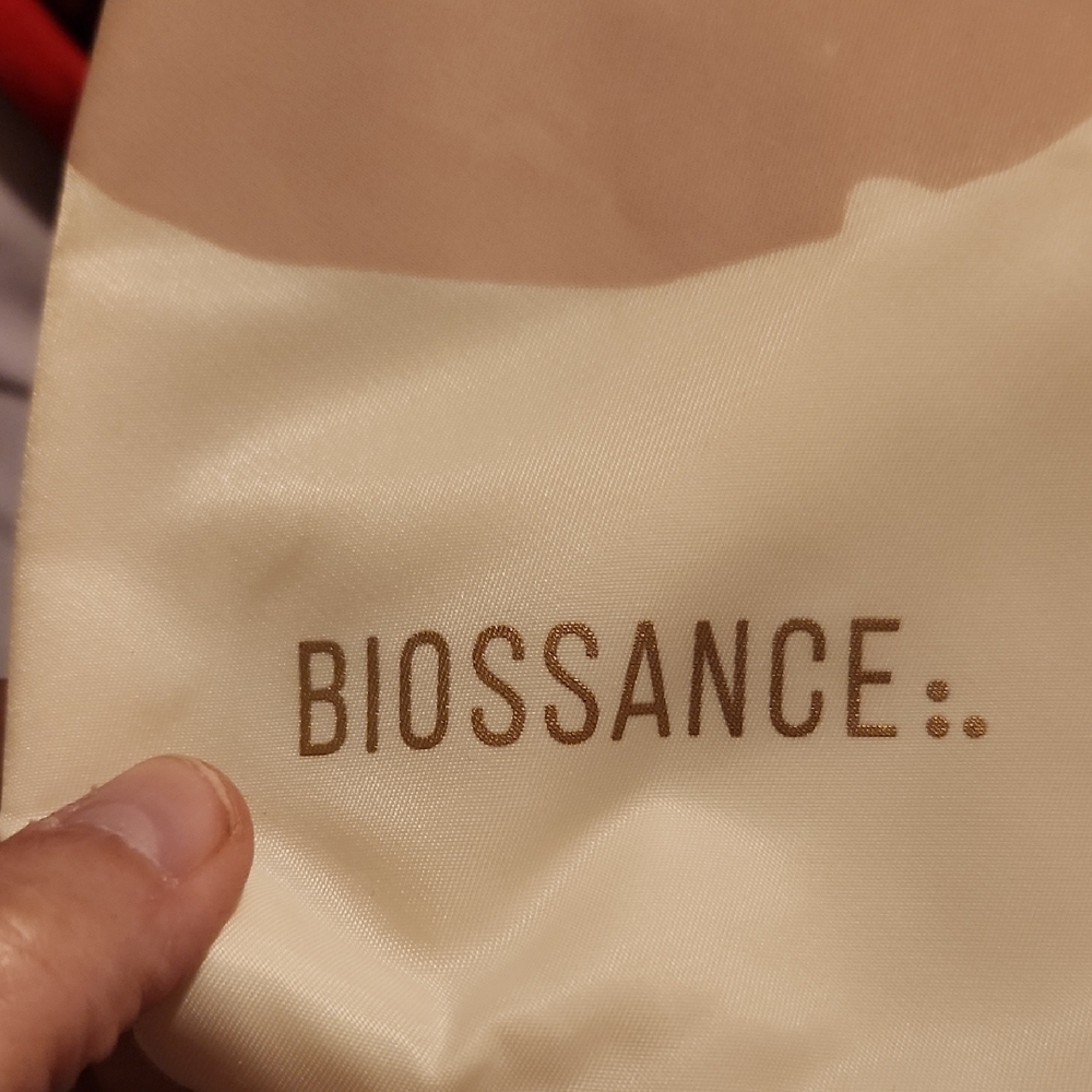 Biossance Cream and Tan Fabric